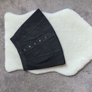 Madewell black denim button up skirt size 0